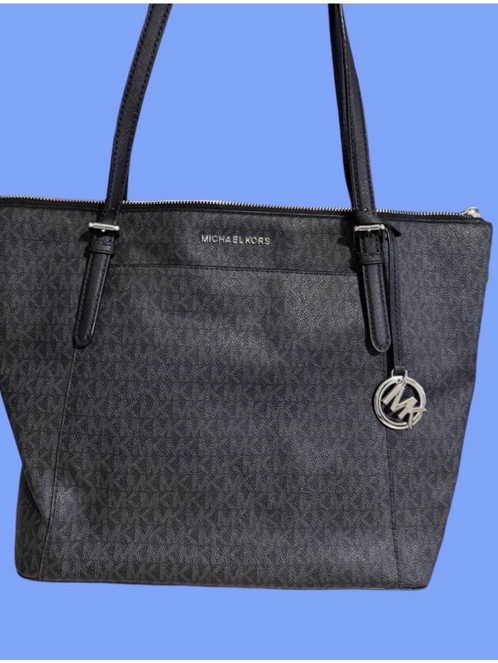 Michael Kors Black MK Logo Tote